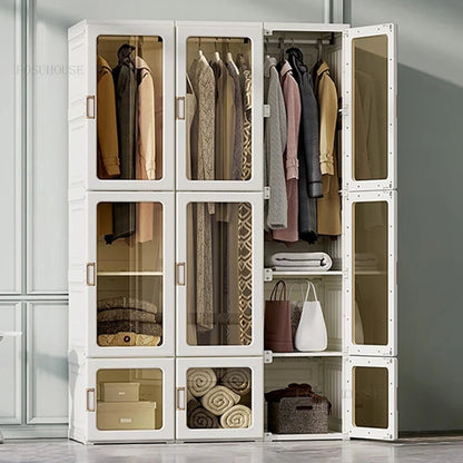 Plastic Folding Wardrobe Storage Portable Clothes Locker