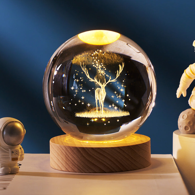 LED Night Light Milky Way Galaxy Solar System Crystal Ball
