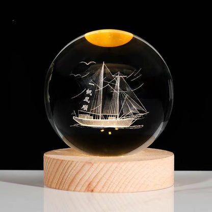 LED Night Light Milky Way Galaxy Solar System Crystal Ball