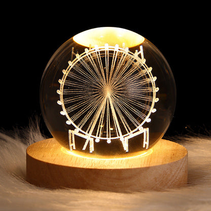 LED Night Light Milky Way Galaxy Solar System Crystal Ball