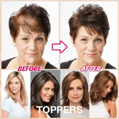 🔥Breathable and natural hair toppers for women with thinning hair